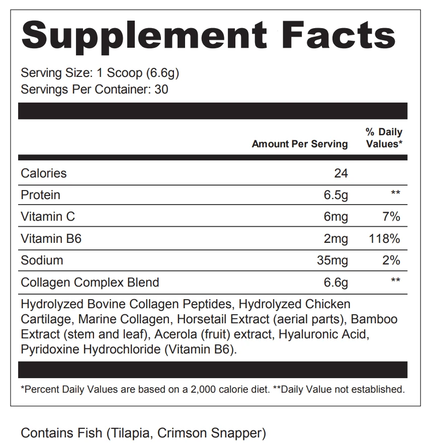 Promos Town 3 Collagen Powder ingredients