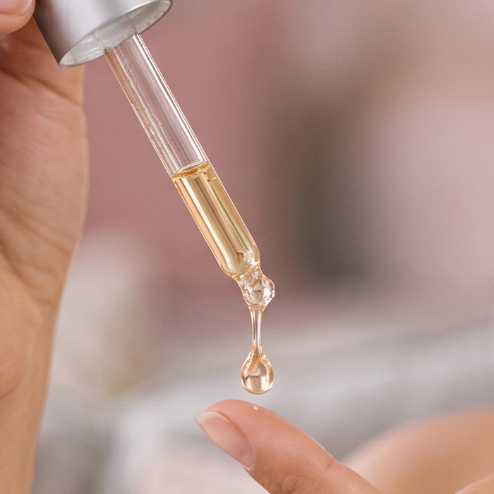 Elegant luxury skincare ritual